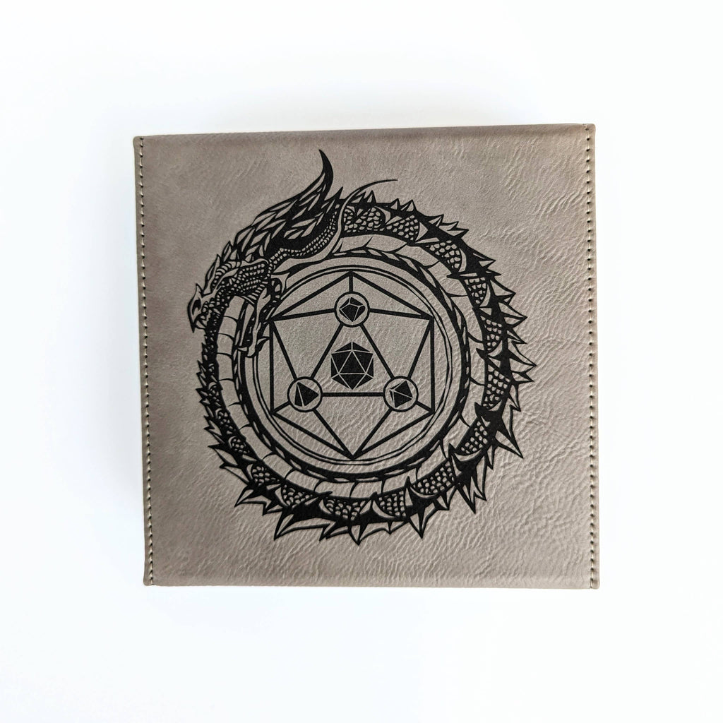 Dragon Circle  - D&D - Vegan Leather Dice Box