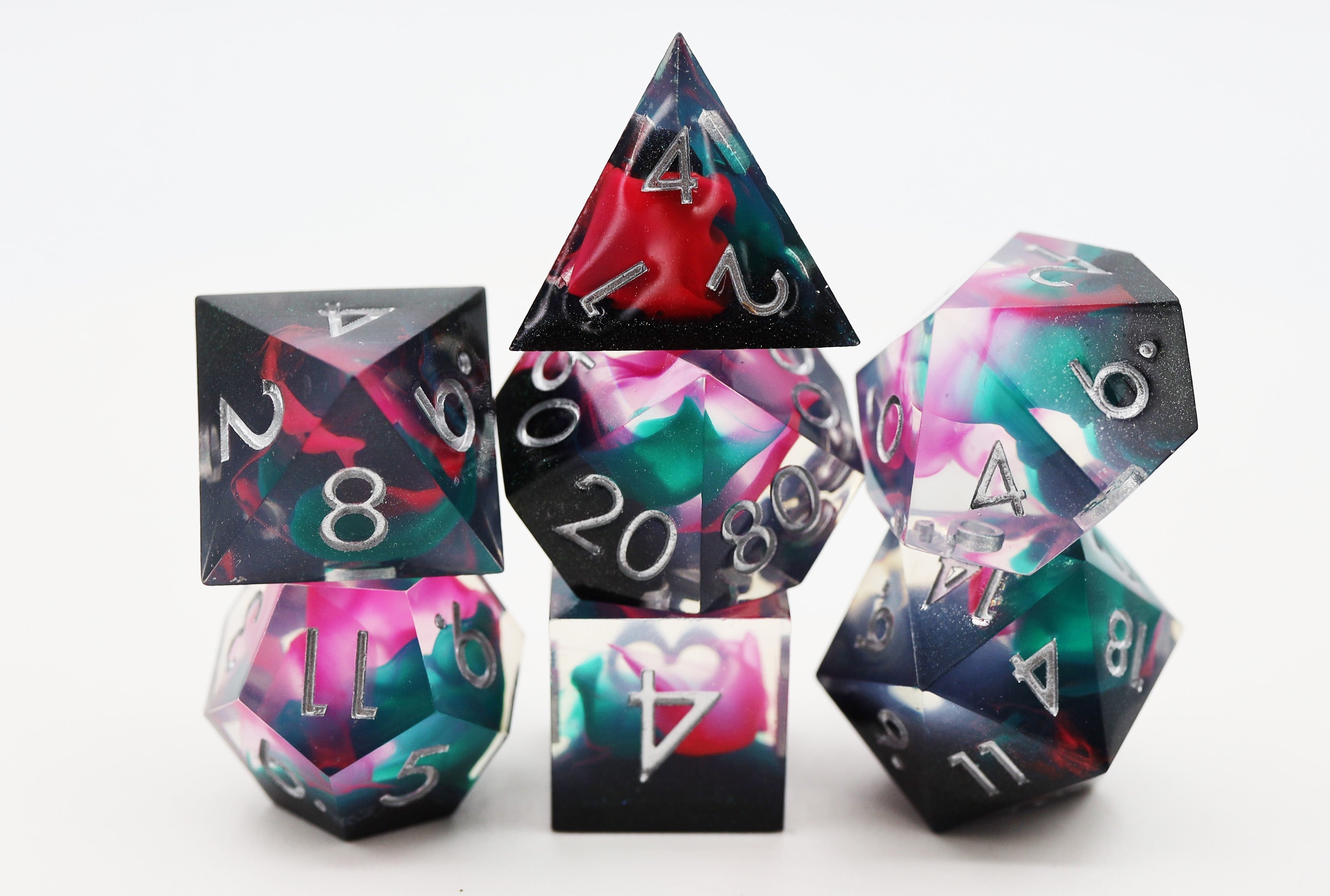 Sharp Edge Resin RPG Dice Set - Daytona
